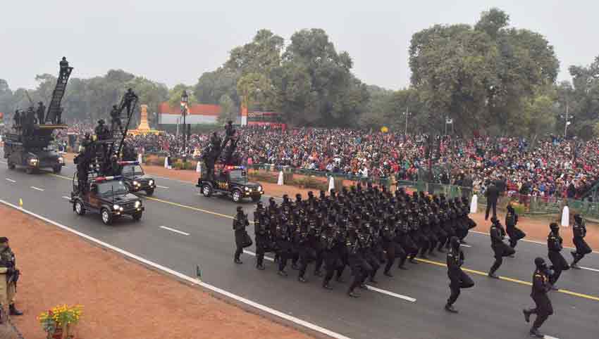 The National Security Guard (Nsg) Marching Contingent Passes Through The Rajpath On The Occasion Of The 68Th Republic Day Parade In New Delhi.