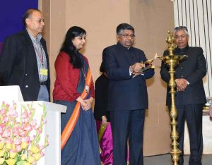 The Union Minister for Electronics & Information Technology and Law & Justice, Ravi Shankar Prasad lighting the lamp at the presentation ceremony of the Digital India Awards in New Delhi on December. (Photo: PIB) – Tech Observer