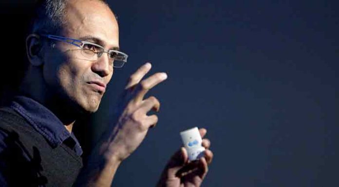 Microsoft is not only building IT solutions solely to support conspicuous consumption, it is also working to make a positive impact in the world, said Microsoft CEO Satya Nadella (Photo/Agency)