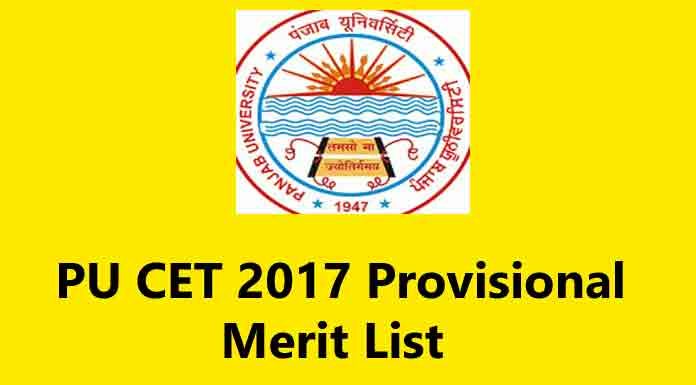 The Panjab University has released the department-wise PU CET 2017 Provisional Merit List (Web Image)