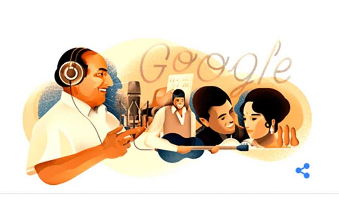 Rafi, Mohammed Rafi, Google Doodle, Kishore Kumar, Rafi 93rd birth anniversary