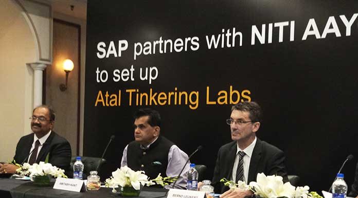 SAP, Niti Ayog, Atal Tinkering Labs, Bernd Leukert, Amitabh Kant