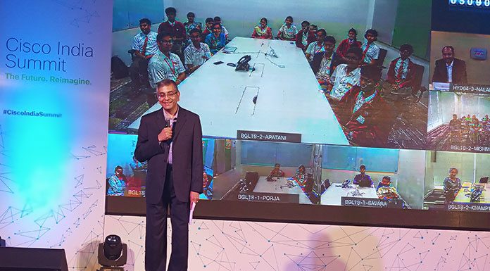 V C Gopalratnam, Trustee, Cisco Foundation & Senior Vice President, IT & CIO – International during Cisco India Summit 2018 in Goa. (Photo: TechObserver)