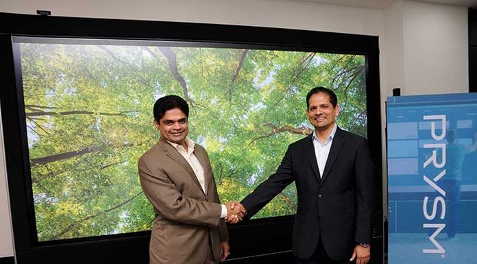 (L-R) GB Kumar, Vice President - India and Asia Pacific and Amit Jain, CEO and co-founder, Prysm Inc.
