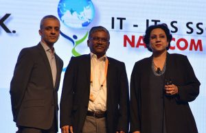 (L-R) Pradeep Nair, MD, Autodesk, India, DBATU Vice Chancellor Dr. V. G. Gaikar and Dr Sandhya Chintala, ED, ITes Sector Skill Council, NASSCOM