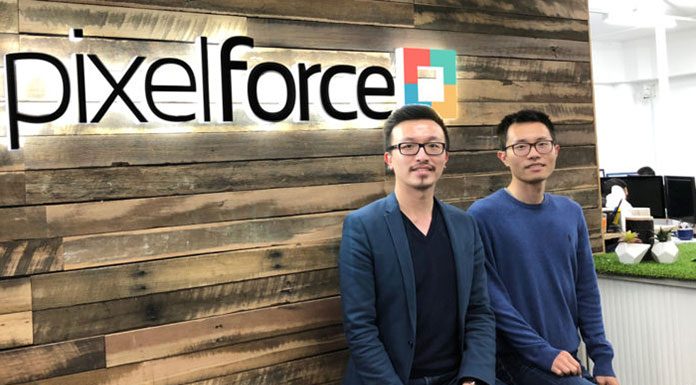 Hinney Lo, PixelForce Managing Director (left) with Technical Director and business partner Ben Zhang.(Photo: The Lead/Andrew Spence)