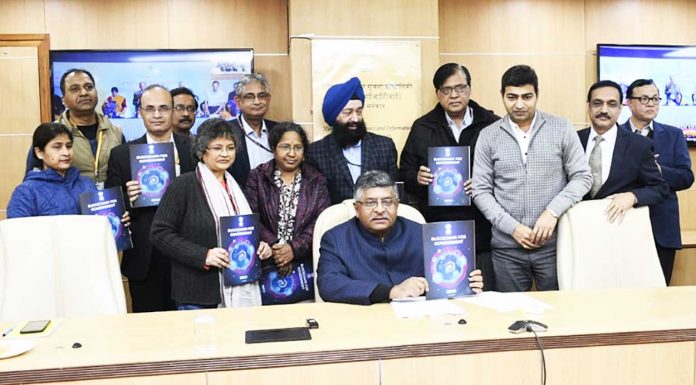 IT minister Ravi Shankar Prasad launched NIC Centre of Excellence (CoE) on Blockchain Technology at Bengaluru. (Photo: Twitter/@rsprasad)