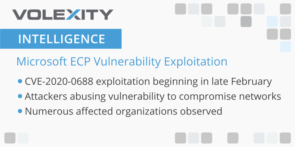 Volexity has observed multiple apt actors exploiting or attempting to exploit on-premise exchange servers.