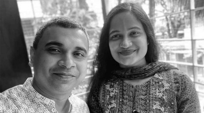 eOrange's owner Sonia Mehjabin and her husband Masukur Rahman (Photo: Agency)