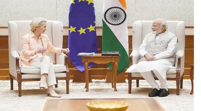 Eu Commission President, Ursula von der Leyen meet Prime minister Narendra Modi
