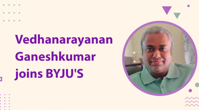 Vedhanarayanan Ganesh kumar, Vice-President Technology(Byju)