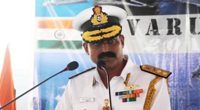 Vice Admiral MA Hampiholi, Chief of the Southern Naval Command, Indian Navy
