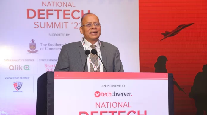 Dr. Ajay Kumar, Former Defence Secretary of India at National DefTech Summit.