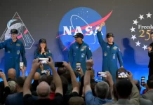 NASA Artemis II crew returns after record-breaking moon flyby The crew of Artemis II, NASA astronauts Reid Wiseman, Victor Glover, and Christina Koch, and CSA (Canadian Space Agency) astronaut Jeremy Hansen at a ceremony held at NASA’s Johnson Space Center in Houston after their historic 10-day mission around the Moon and back.